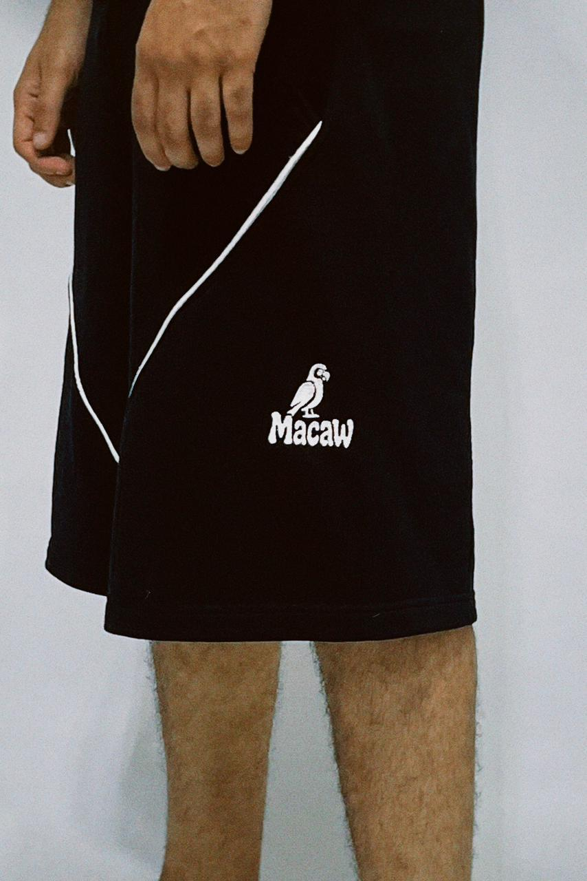 Macaw 100% Cotton Black Shorts